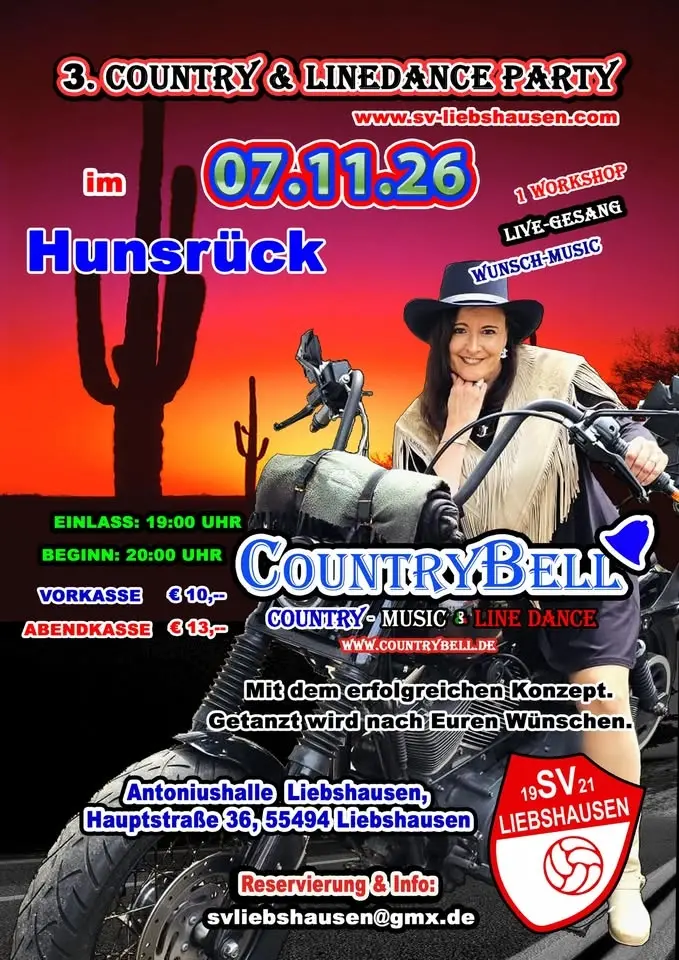 07.11.2026 Country & Linedance Party 55494 Liebshausen