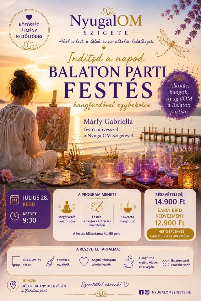 Balaton parti Festés - Márfy Gabriella festőművésszel