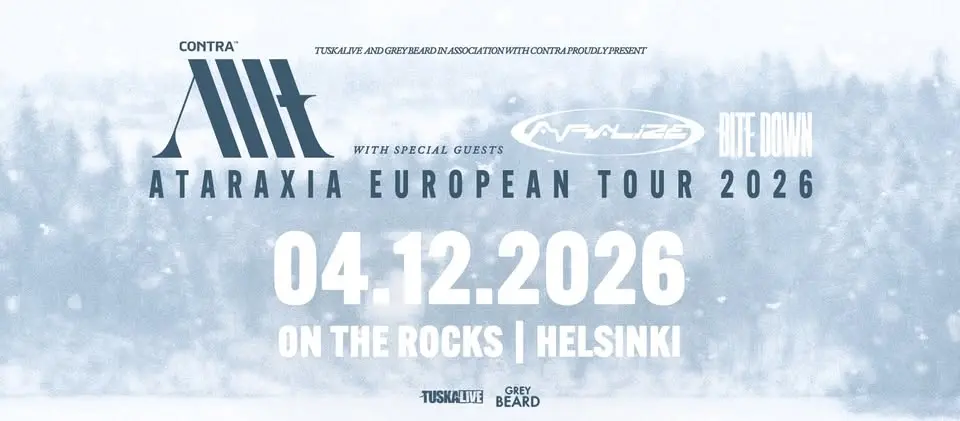 TuskaLive: ALLT (SWE) + Supports: Avralize & Bite Down, 4.12.2026, On The Rocks, Helsinki