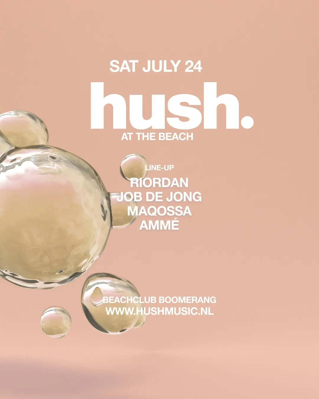 Hush at the Beach with Riordan, Job de Jong & More