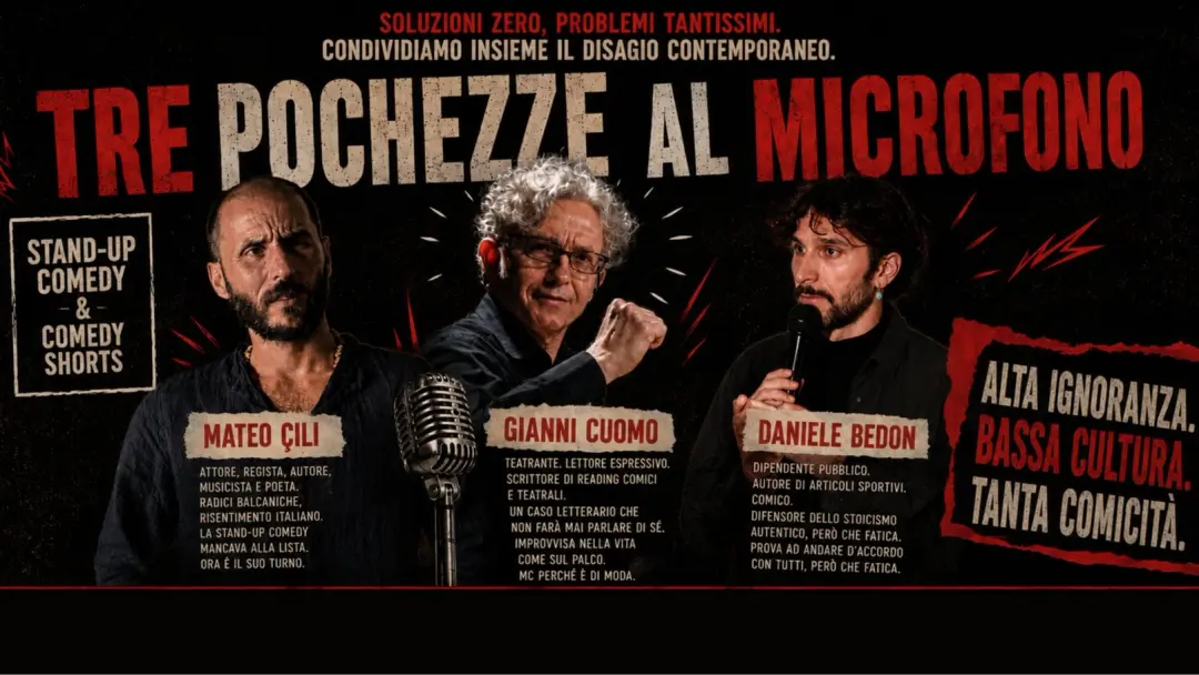 Tre pochezze al microfono – Stand-up comedy gratuito