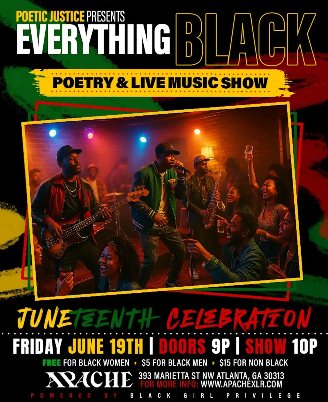 The Poetic Justice Presents Everything Black Poetry & Live Music Show