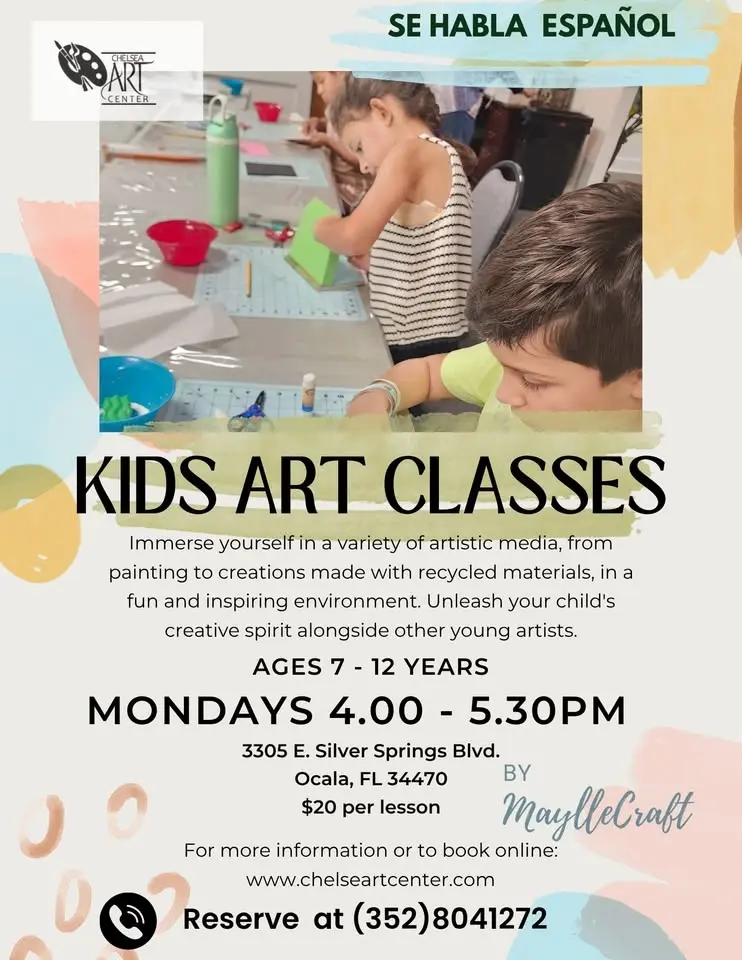Kids Art & Craft Classes -MONDAYS. Age 7-12