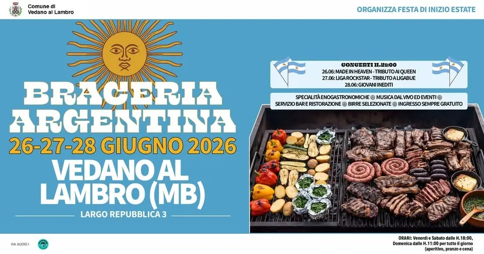 Braceria Argentina 2026 | Vedano al Lambro (MB)