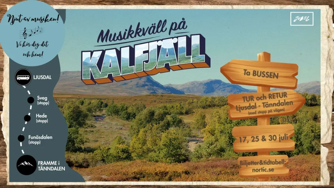 Konsertbussar till Musikkväll På Kalfjäll