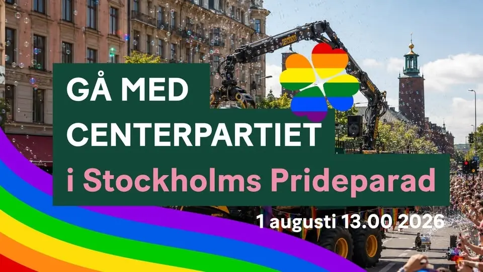 Gå med Centerpartiet i Stockholms Prideparad 2026