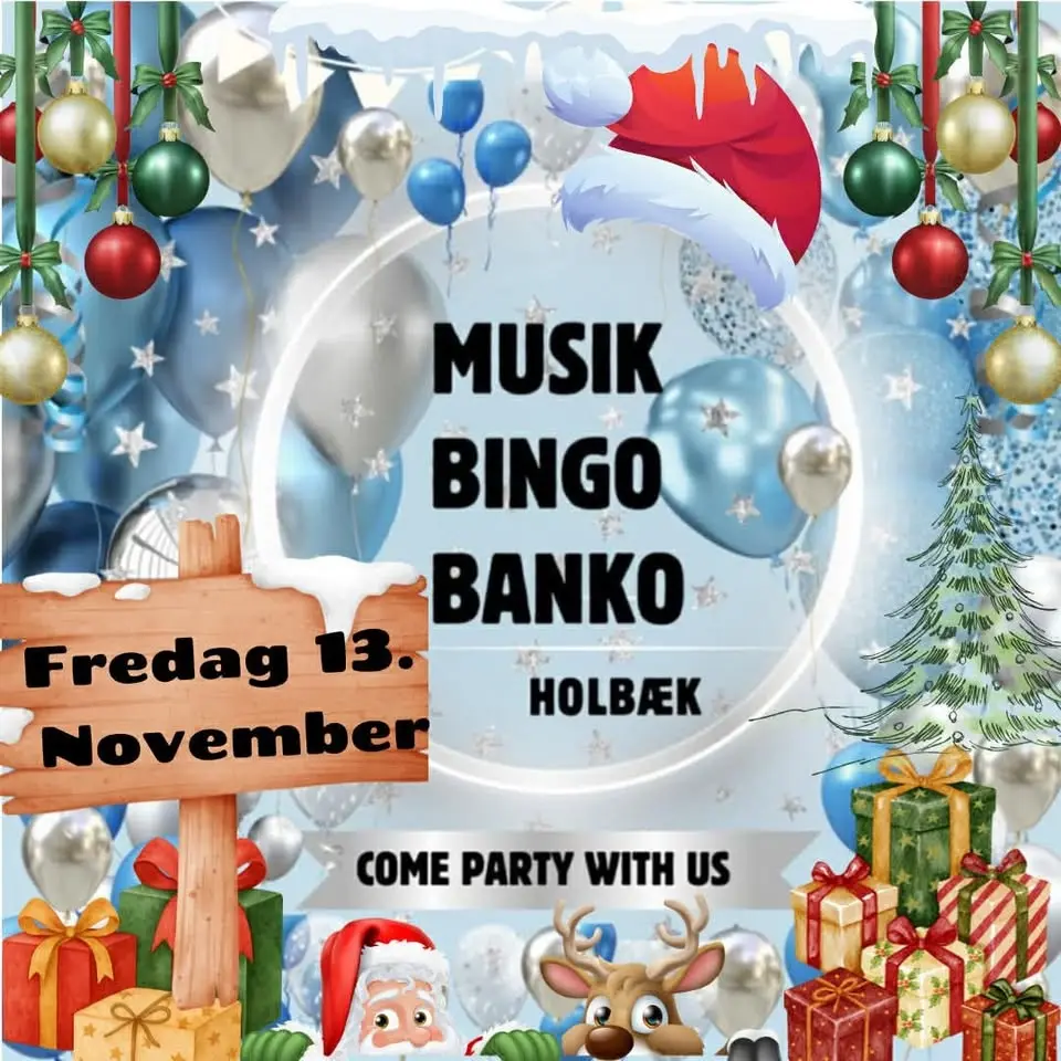 Musik Bingo Banko i BOXEN Holbæk - Julefest Fredag🎄