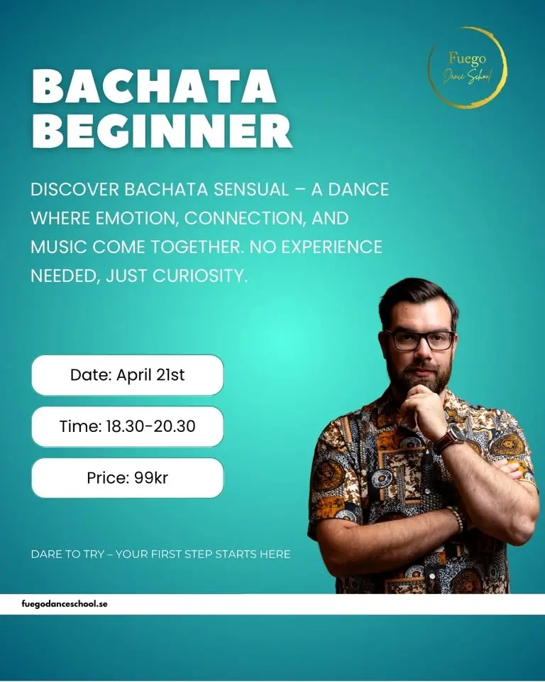 ✨ Bachata Sensual Beginner – April 21 | 2 Hours for Only 99SEK ✨