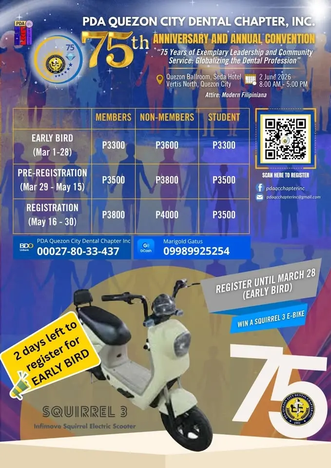 PDA Quezon City Dental Chapter Inc. 75th Anniversary & Annual Convention