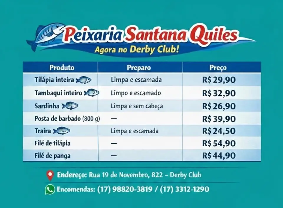 peixaria derby Club Santana quiles 