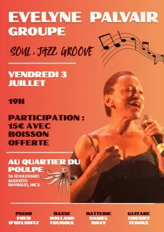 Concert Live Jazz, Soul : Evelyne Palvair