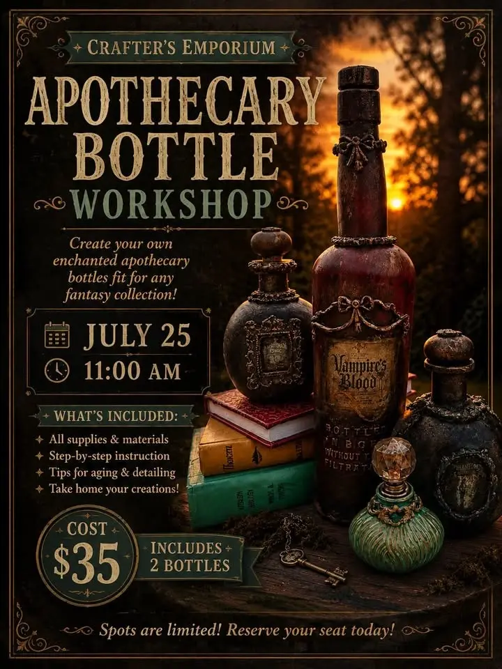 Apothecary Bottle Workshop