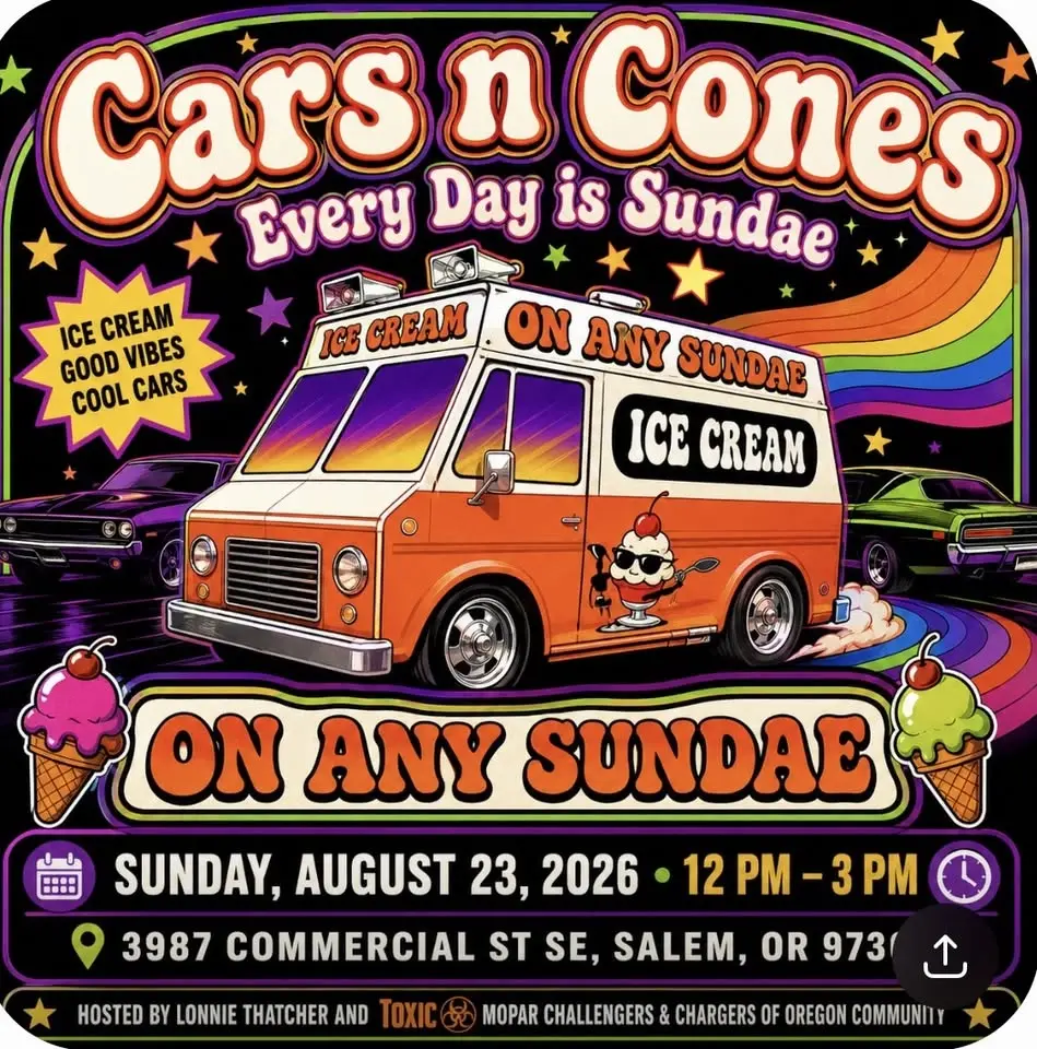 Cars n Cone’s Sponsored by On any Sundae and Toxic Mopar