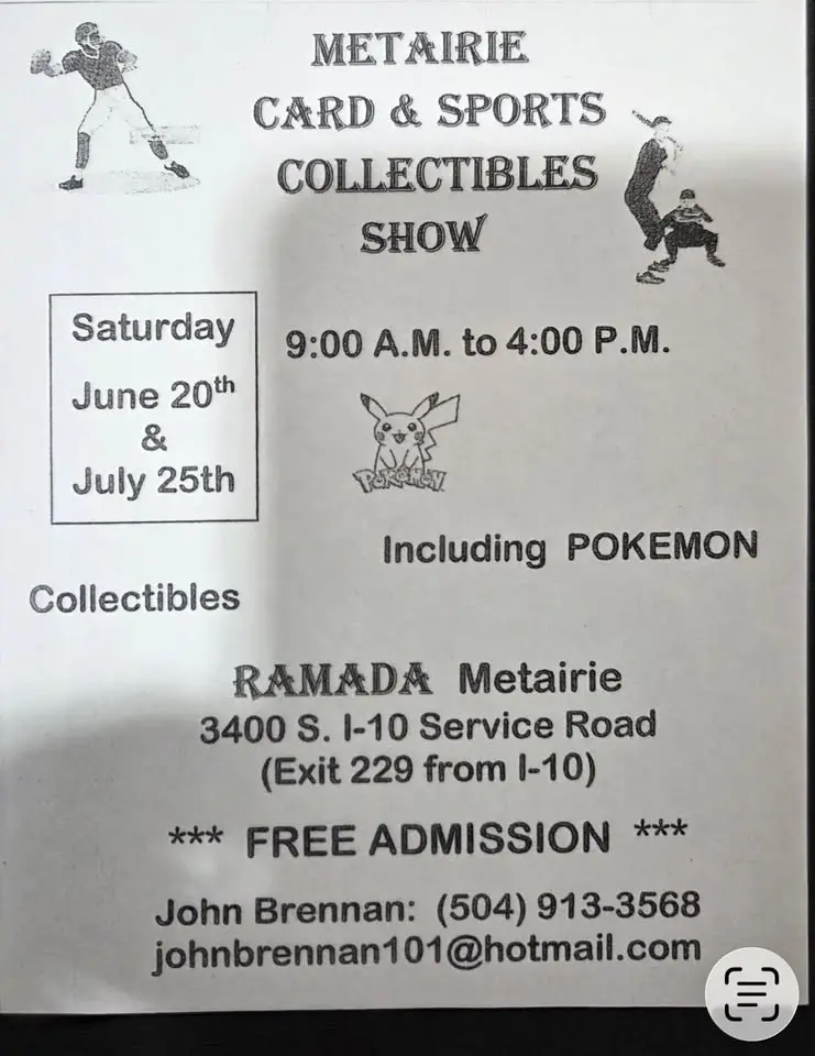 Metairie Card and Sports Collectibles Show Includes TCG