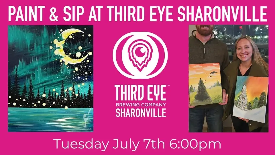 Paint & Sip at Third Eye Brewing in Sharonville – July 7th at 6 PM