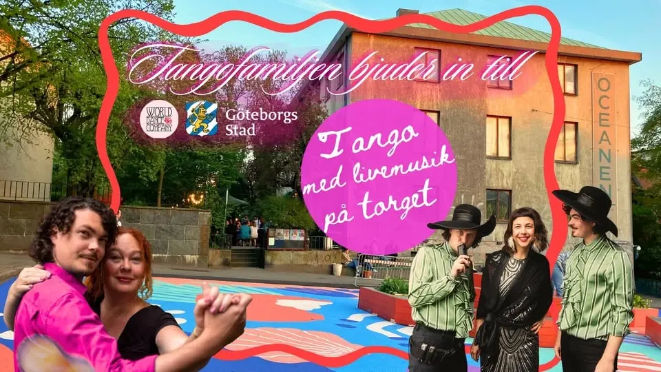 Tango med livemusik utomhus på Stigbergstorget - Chicos Fritos Milonguera!