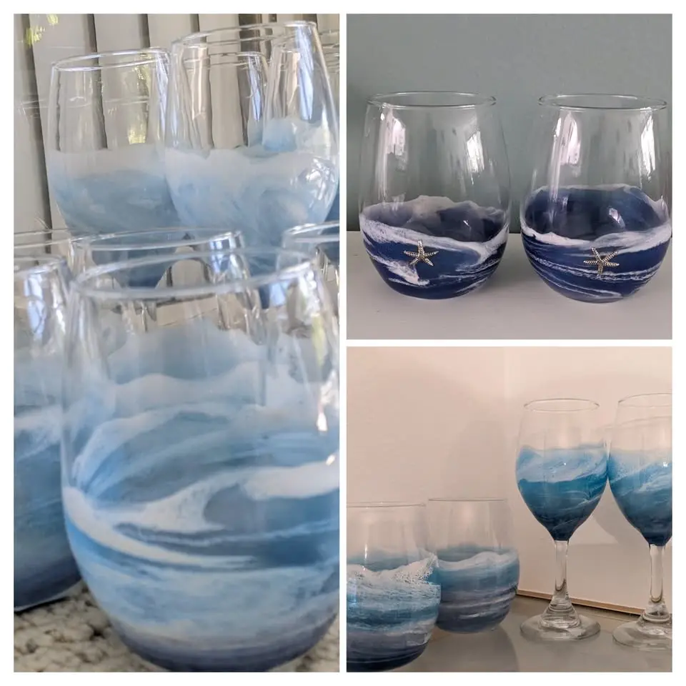 (SOLD OUT SEE 9/1) RESIN DESIGN GLASSES/TUMBLER CLASS-SOMERSWORTH NH-THE GATHERING PLACE STUDIO 