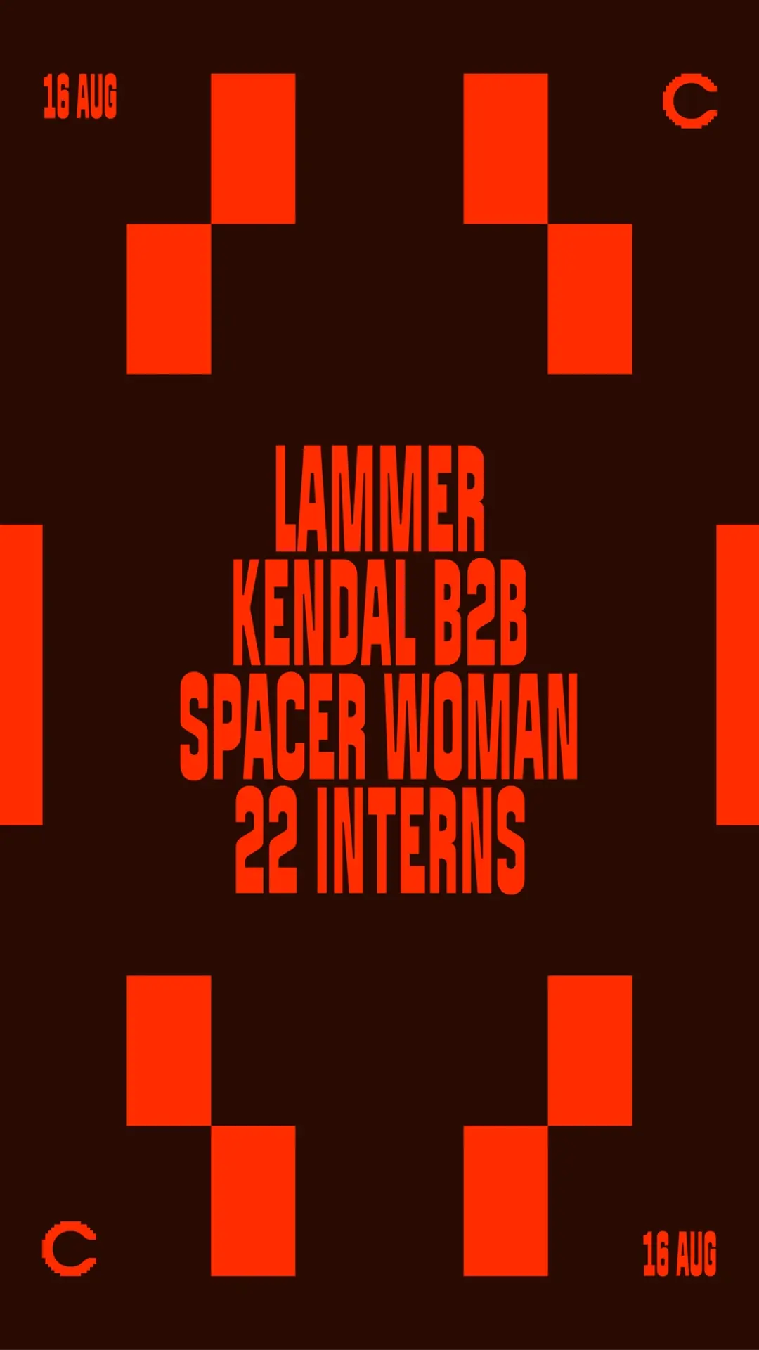 Colorado Charlie with LAMMER (3hrs), Kendal B2B Spacer Woman, 22 Interns (SOLD OUT)