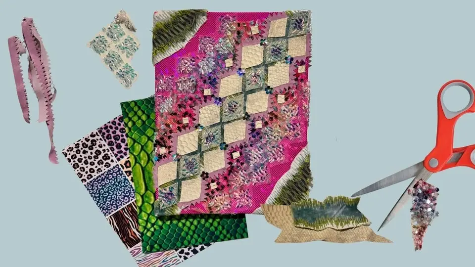 Design Happy Hour: Fantastical Animal Print Textile Collage with Kat Ryals