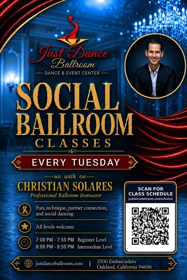 Social Mixer Ballroom Class Every Tuesday at Just Dance Ballroom!