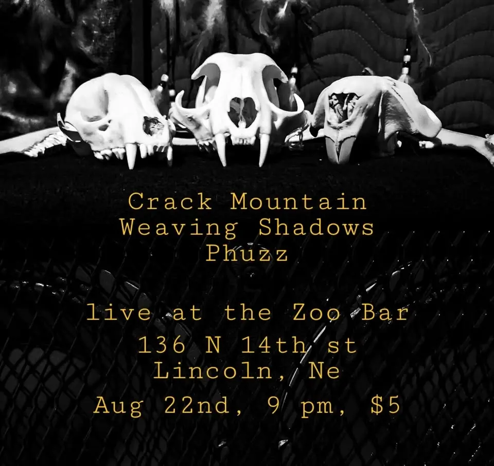 Crack Mountain, Weaving Shadows, and Phuzz live at the Zoo Bar