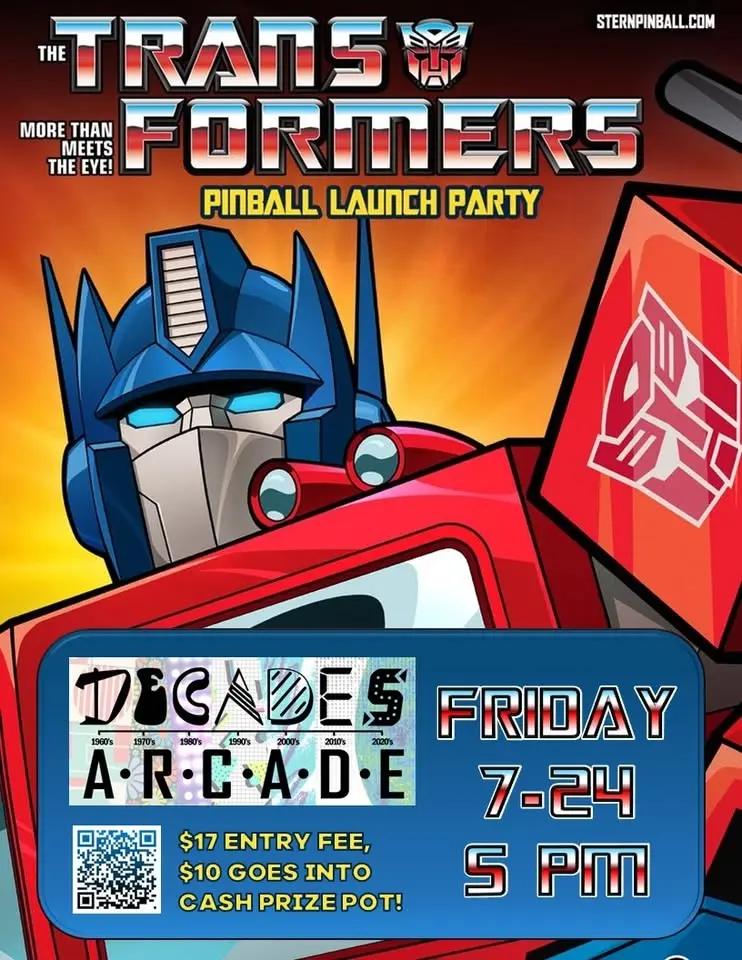 TRANSFORMERS Stern Army Launch Party at Decades Arcade