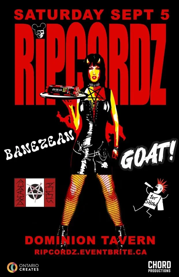 Ripcordz, Banezean, Goat!, The Dreaded Rebels, 1st Show at the Dom