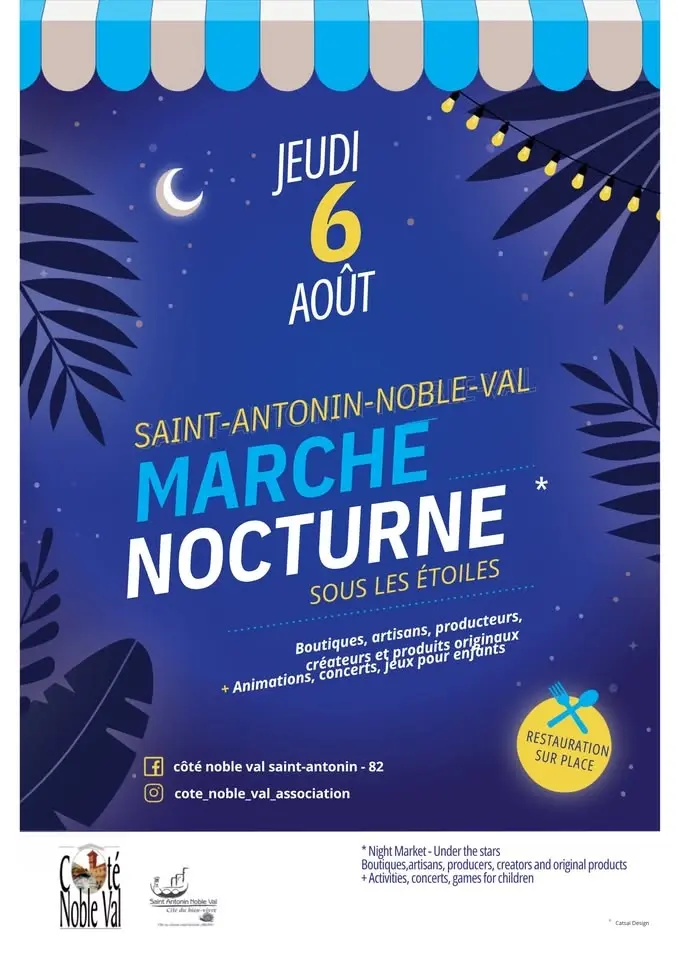 Marché Nocturne de Saint Antonin Noble Val 'Sous les étoiles' 2026 