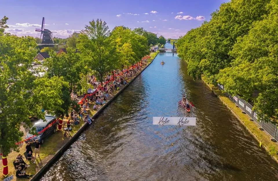 Drakenbootrace op Erica