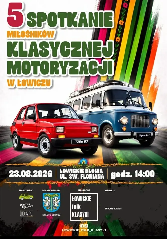 Piąte Spotkanie Miłośników Klasycznej Motoryzacji w Łowiczu 