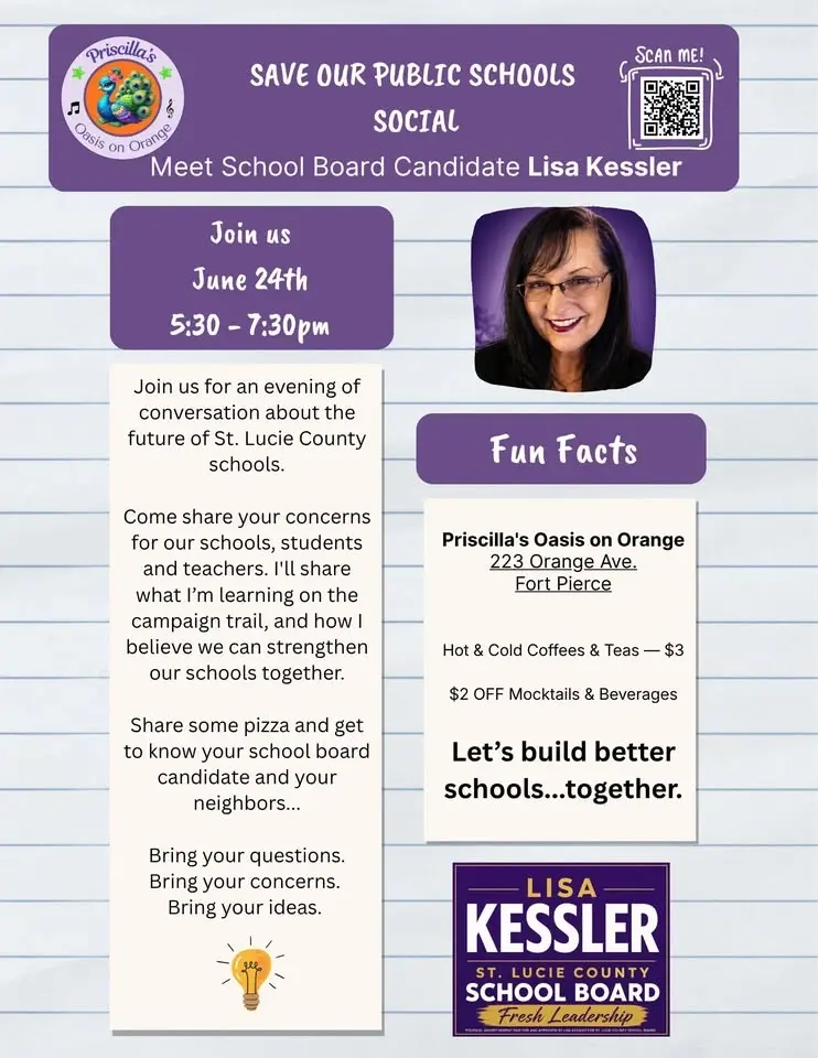 SAVE OUR SCHOOLS Social - Public Schools Discussion & Meet N Greet w/ Board Candidate Lisa Kessler