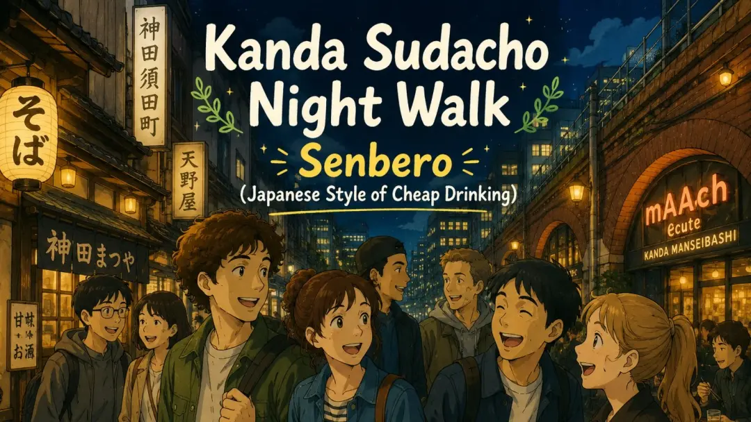 🏮🍶 Kanda Sudacho Night Walk 🚶♂️🚶♀️ Senbero (Cheap Drinking)