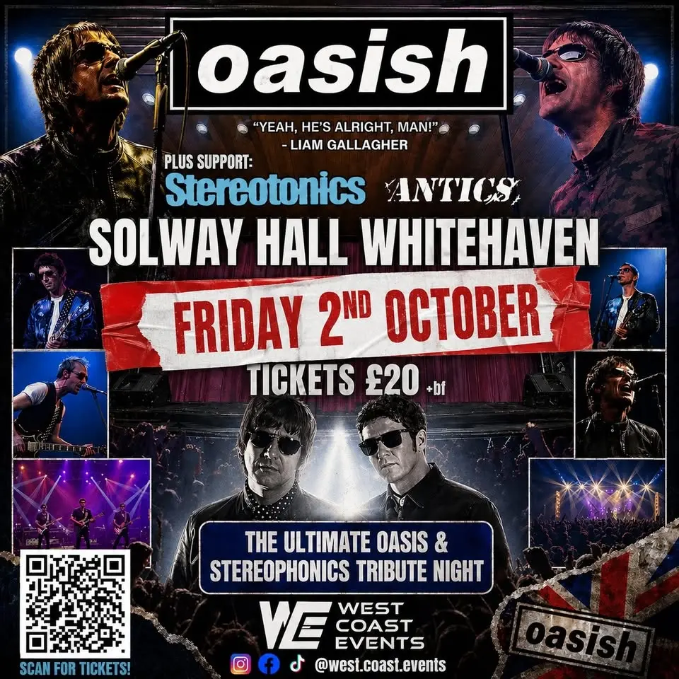 Oasish & Stereotonics Live at Solway Hall, Whitehaven (with Antics)