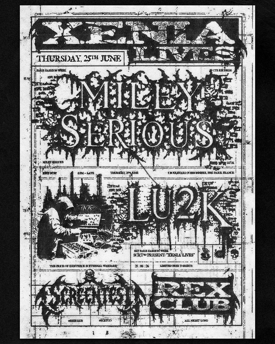 SCRT & Rex Club PRESENT: XENIA LIVES: Miley Serious & Lu2k