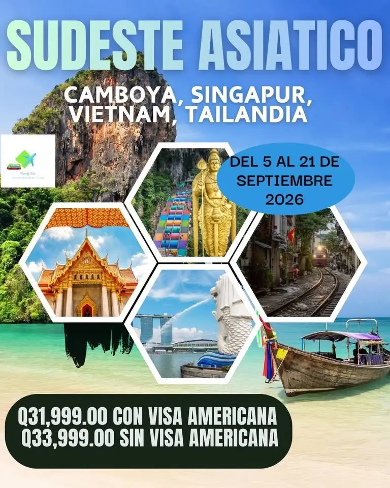 Sudeste Asiático  Camboya, Singapur, Vietnam, Tailandia