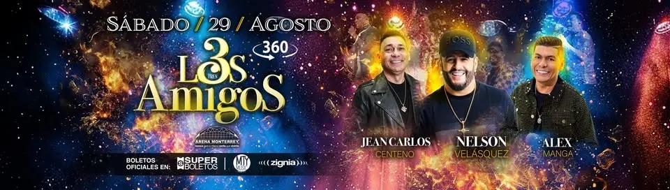 LOS 3 AMIGOS: NELSON VELÁZQUEZ-JEAN CARLO CENTENO-ALEX MANGA - ARENA MONTERREY 