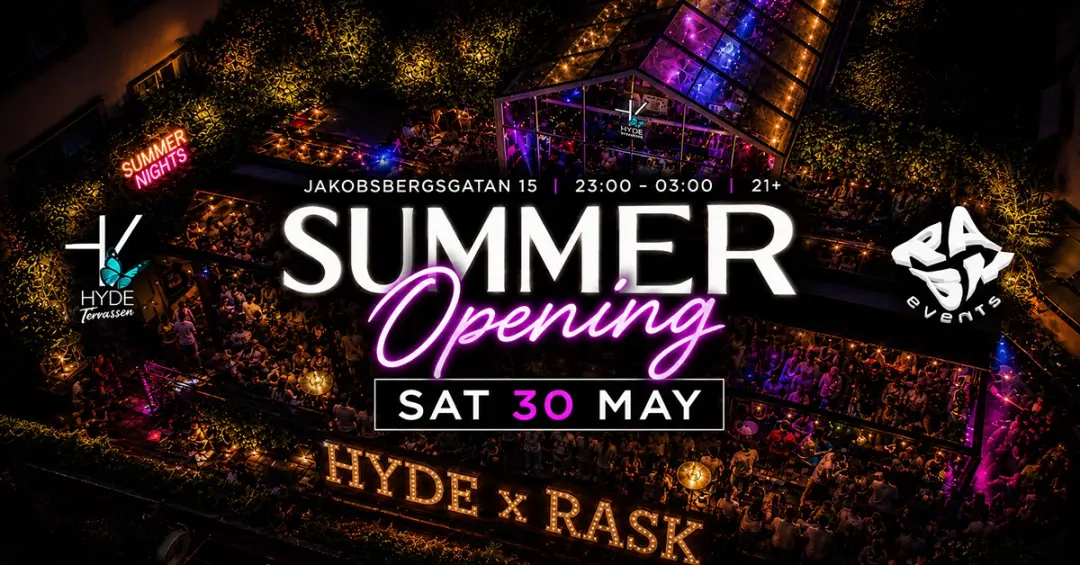 HYDE Stockholm — Summer Opening — Lör 30 Maj