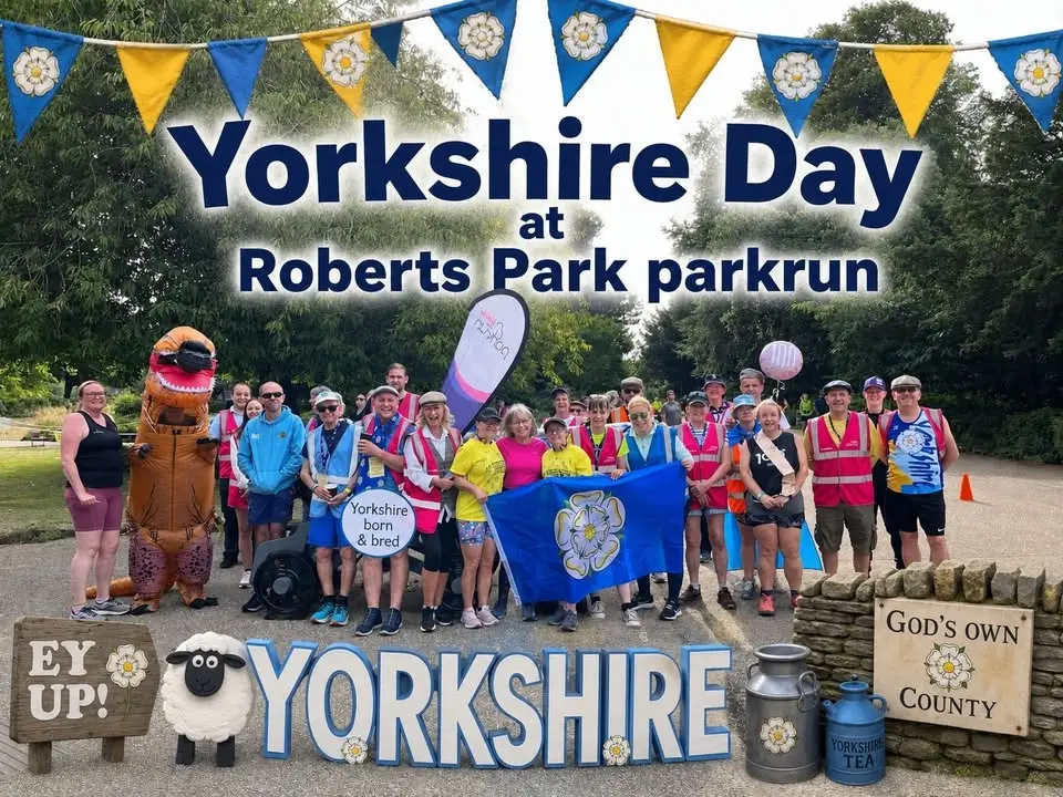 Roberts Park parkrun celebrates Yorkshire Day
