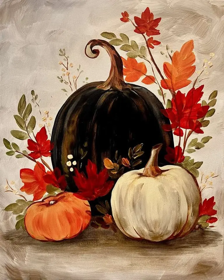 Sip & Paint 'Ebony Harvest' with us!