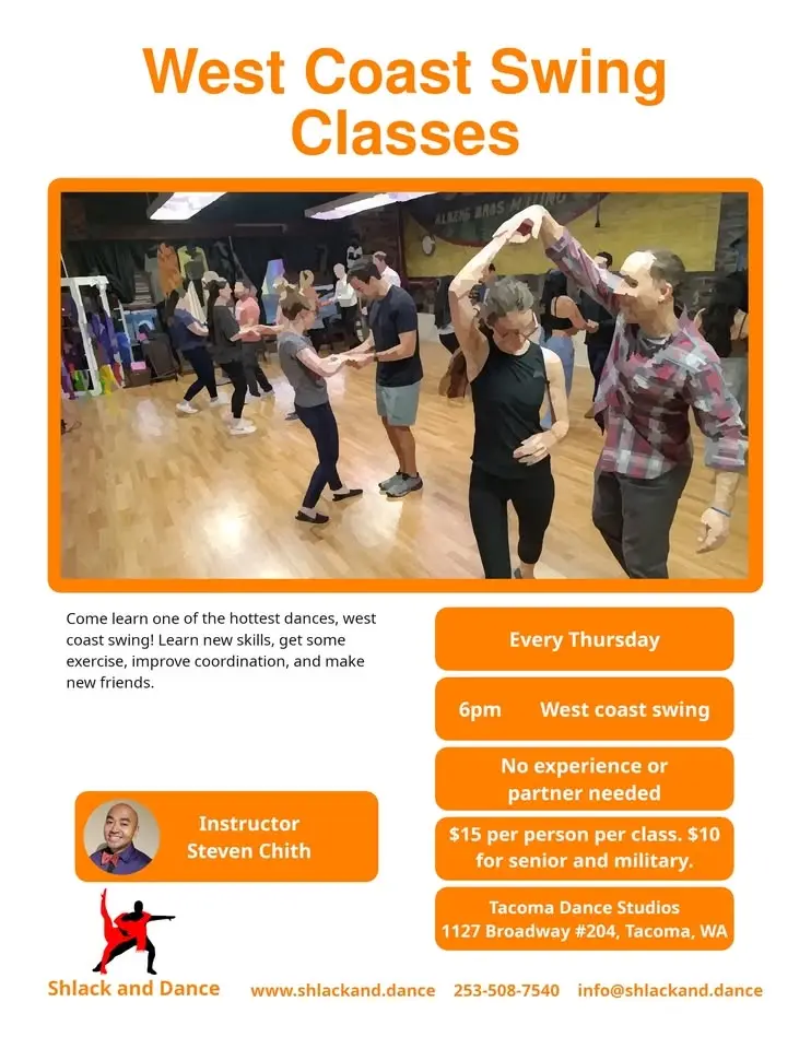 West coast swing classes at Tacoma Dance Studios
