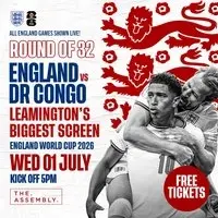 ENGLAND vs DR CONGO - Wednesday 01/07/26 - FREE ENTRY TICKETS