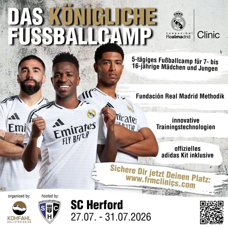 REAL MADRID Fussball-Camp für 7 bis 16 Jährige