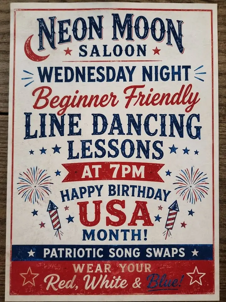 Beginners Friendly Country & Club Line Dancing Class