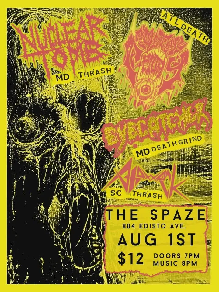 Axattack//Cemetery Filth//Nuclear Tomb//Eyecatcher at The Spaze (8/1)