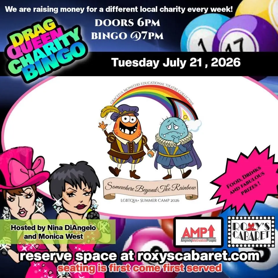 Drag Charity Bingo for overnight queer camp!