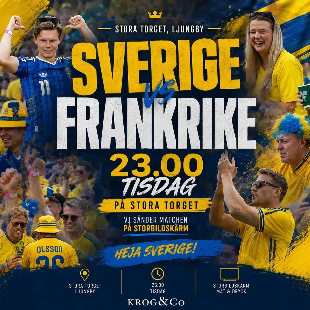 Sverige – Frankrike på Stora Torget, Ljungby