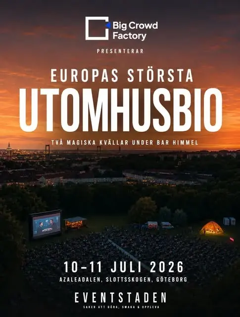Europas största utomhusbio i Azaleadalen