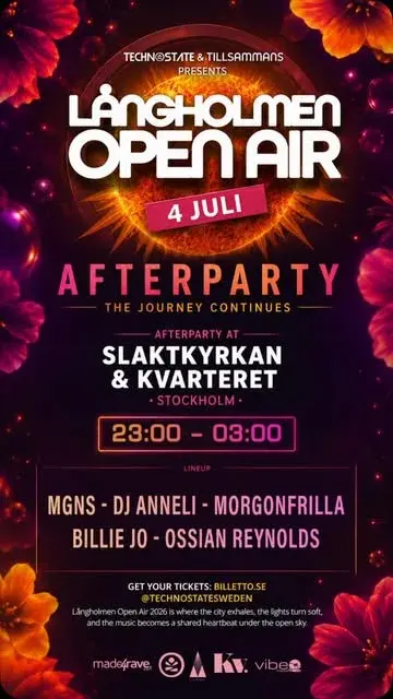 Technostate – Långholmen Open Air Afterparty